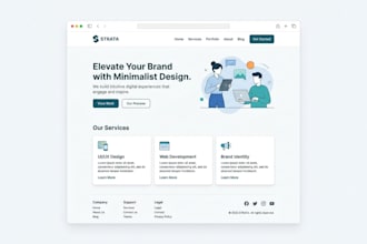 create clean website UI UX with great experience