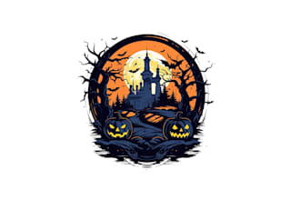 create high quality and beautiful spooky logo design