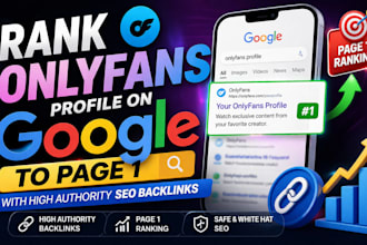 do powerful SEO backlinks and authority links for onlyfans google page 1 ranking