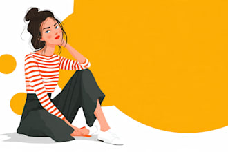 flat vector character illustration for anything
