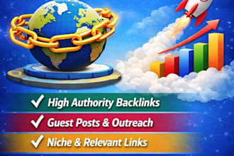 do monthly seo backlinks, link building and high da links for website of