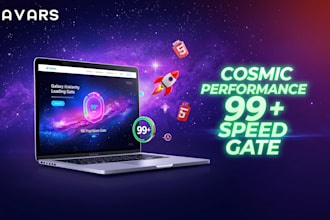 build a premium galaxy themed loading gate and high speed frontend