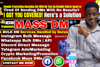 send mass dm, facebook mass dm, instagram mass dm, whatsapp mass dm, discord dms