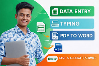iam a professional data entry worker providing fast delivery