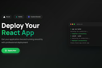 deploy your react app to vercel or fix deployment errors