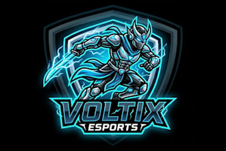 design modern robot esports logo for gaming team and stream