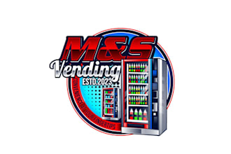 create attractive and imagination vending machine logo design