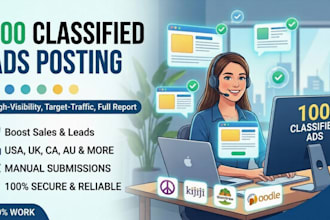 front lift your website ranks with 100 hq classified ads postings