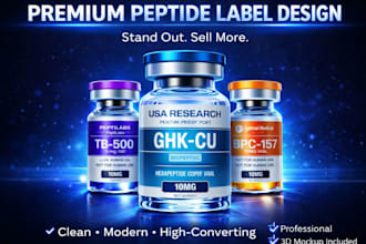 do peptide label design peptide vial label peptide sarms product label design
