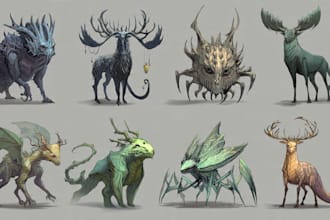 draw fantasy creatures or monsters