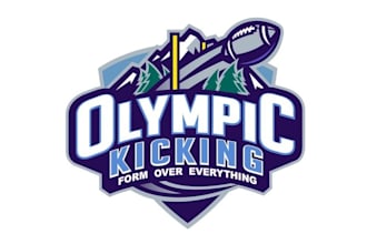 create super vibe football logo for olympic kicking camps