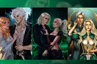 draw digital nsfw illustration in semi realistic style