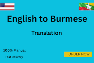 provide professional english to burmese translation