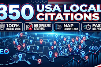 manually submit 350 USA local citations with nap consistency