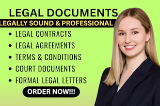 draft legal documents as your lawyer