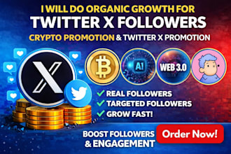 do organic twitter x marketing to increase crypto followers and engagement daily