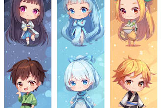 make fabulous anime vtuber banner for youtube, twitch, twitter, discord etc