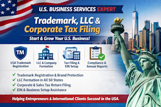 do usa file trademark registration usa llc and corporate sales tax return filing