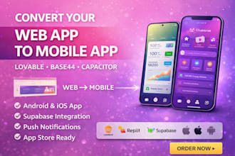convert lovable pwa base44 mvp rork app to ios android app cpacitor testflight