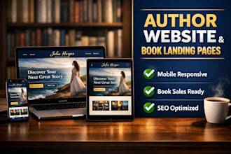 design a responsive author website, book landing page, or personal brand website