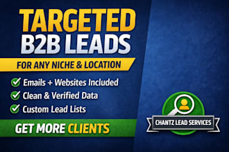provide targeted b2b leads with emails and websites