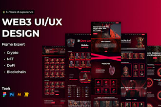 design modern web3 UI UX for crypto and nft apps