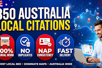 manually submit 350 aus local citations with nap consistency