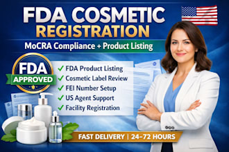 do fda cosmetic registration, mocra compliance and product listing