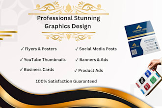 design professional social media posts, flyers, business cards