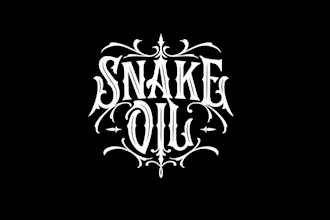 design badass snake oil typography logo