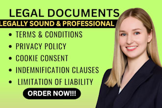draft terms and conditions, privacy policy