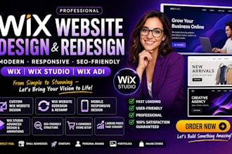 wix website design, wix website redesign, wix business website design, wix store