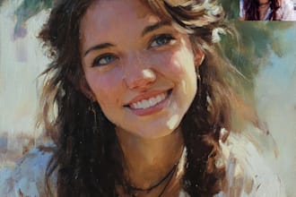 paint a real oil portrait for