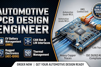 automotive pcb engineering, pcb engineering  on 3d scan for ev bms and can bus