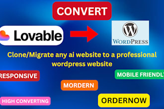 convert lovable ai website to wordpress, copy clone lovable ai website