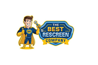 create mascot screen enclosure company logo