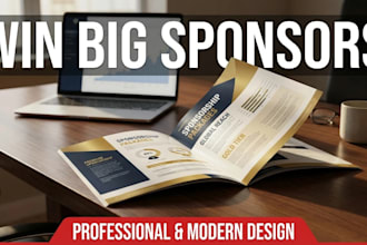 design a professional sponsorship proposal, sponsorship, sponsor deck pitch deck