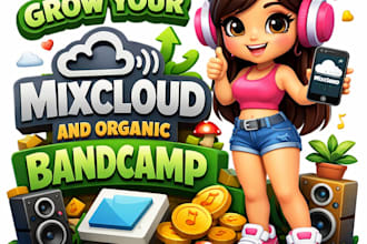 grow your mixcloud and organic bandcamp listeners