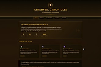 build a custom interactive website for your novel, ttrpg, or creative project