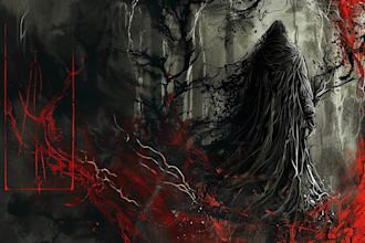 a dark art illustration