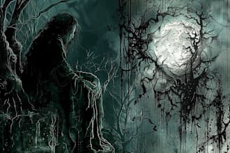 draw dark art illustration