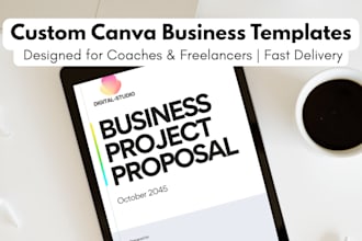 design a professional canva business template for coaches and freelancers