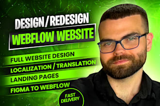 be your webflow developer to website or landing page