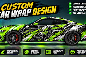 create vehicle wrap,car wrap and racing car