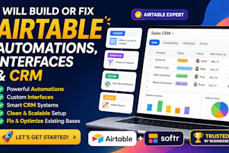 build or fix airtable automations, interfaces, and CRM as your airtable expert
