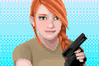 create custom pixel art portrait avatar for profile picture