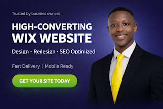 design wix website wix redesign wix landing page, or wix business site wix web