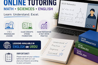 offer english, math and biology tutoring or notes for a level or below students