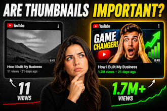 make professional youtube thumbnail with a relevant title