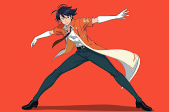 draw anime girls or boys illustration